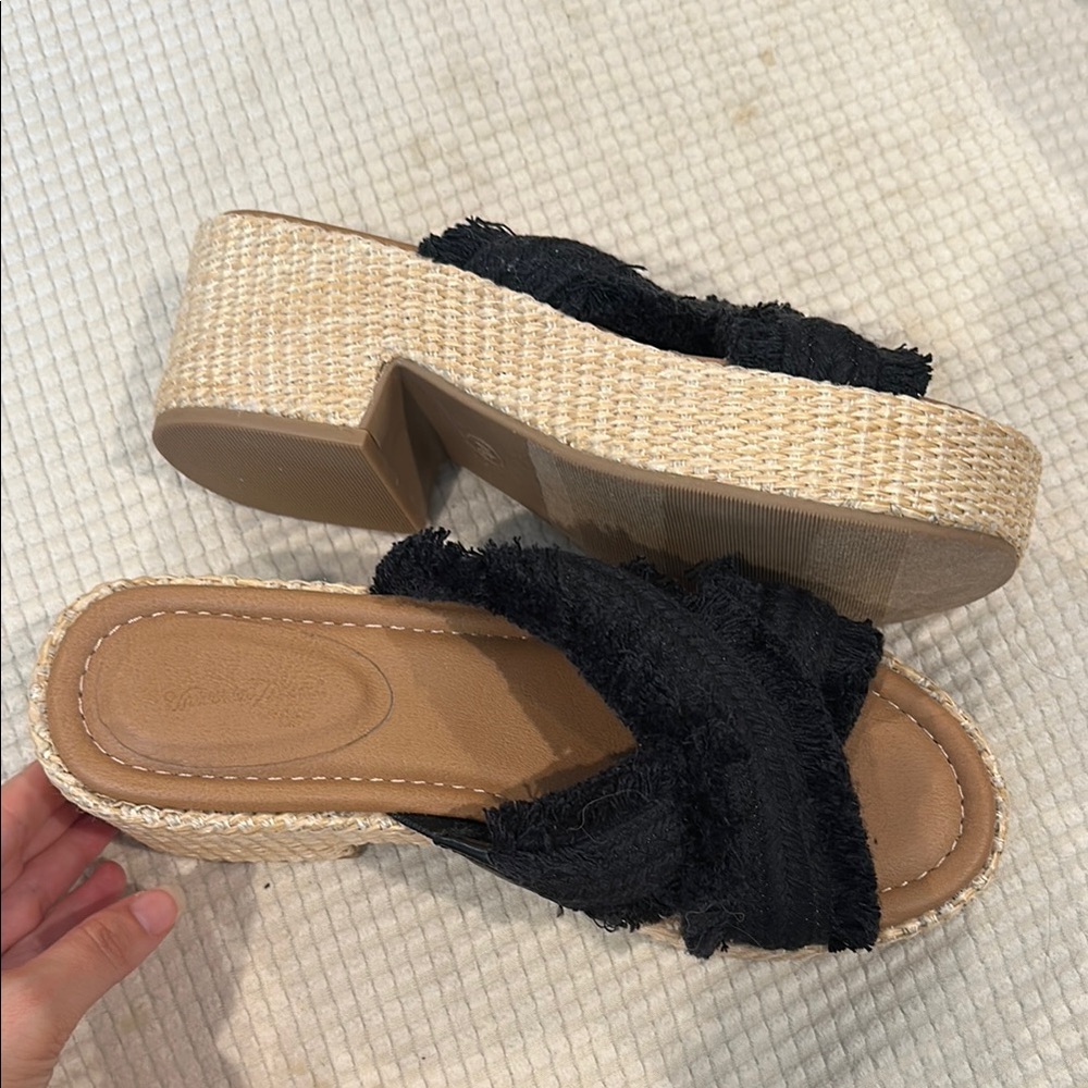 Target universal thread black wedge sandal
